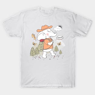 Elephant Climb Mountain T-Shirt